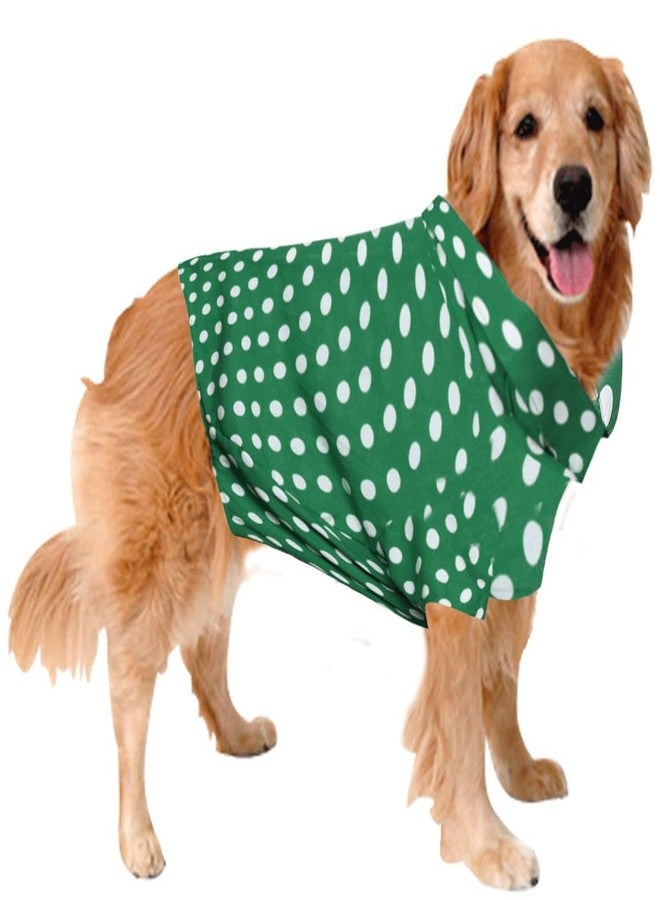 Sage Square Crazy Printed Dog Shirt, Trending Dog Shirt, Ultra Soft & Light Weight, Comfortable & Breathable Dog Apparel, Trendy Outfit (XLarge - 26 inch) (Polka Green) - Image 1